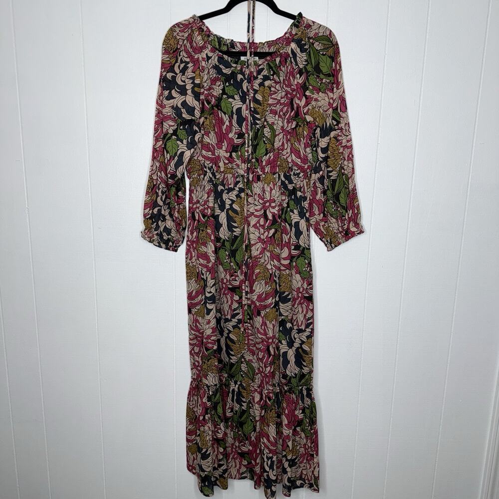Olivia James The Label Women’s Floral Maxi Dress Long Sleeve Size Small